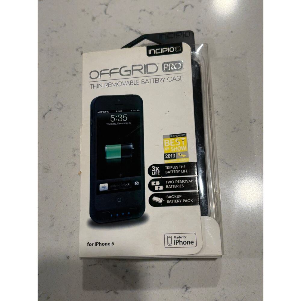 Incipio Offgrid PRO Thin Removable Battery Case For Iphone 5 BRAND NEW Sealed